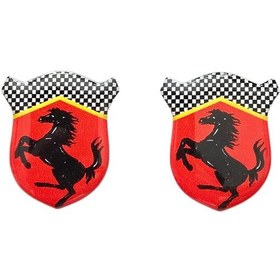 Resim Sticker 3d Damla Mini Ferrari Kırmızı 2 Li 3cm X 2,5cm - Universal 