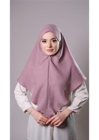 Resim Hürrem Bone Violet Pratik Hazır Geçmeli Tesettür Eşarp Pamuk Caz Kumaş Düz Hijab 2306 21 