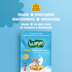 Resim HUMM Organik Tam Tahıllı ve Ballı Kahvaltılık Gevrek 80g 