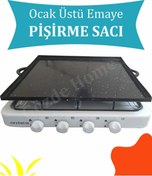 Resim Uzel Ocak Üstü Katmer Sacı Katlanır Ayaklı Emaye Kaplı 
