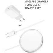 Resim Apple Iphone Magsafe Manyetik Şarj Aleti İphone 11 12 13 14 Pro Max Plus Mini Tüm Serilere Uyumlu Usb-c 20W Adaptör 
