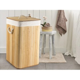 Resim English Home Fancy Katlanabilir Çamaşır Sepeti 35 x 35 x 60 Cm Bej 