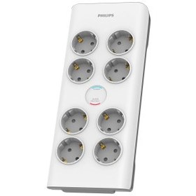 Resim PHILIPS SPN7080WA/62, 8 Soket, Akım Korumalı Priz, 900 Joules, 2Mt Örgülü Kablo, (Beyaz) 