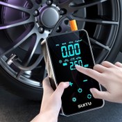 Resim Taşınabilir Dijital Ekranlı Lastik Şişirme Cihazı - Arabalar, Motosikletler ve Bisikletler için 150PSI, Şarj Edilebilir Lityum Pil, Modern Kompakt Tasarım | Kablosuz Hava Kompresörü 