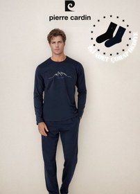 Resim Pierre Cardin Erkek %100 Pamuk Uzun Kollu Pijama Takımı Ol.pc.6101.001-lacivert-s Çok Renkli 