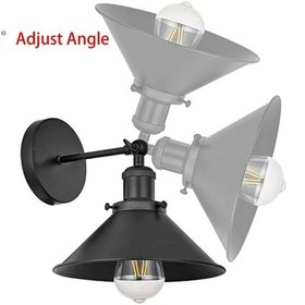 Resim Riolight Vintage,rustik Siyah Mafsallı 1xe27 Banyo Ayna Üstü Apli Siyah 