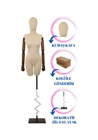 Resim 36 Beden Dekoratif Zig Zag Ayaklı İğne Batabilen Terzi Mankeni Kp 