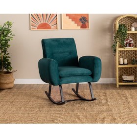 Resim Pafu Kono Tv / Dinlenme / Baba / Emzirme Koltuğu Sallanan Sandalye - Petrol 