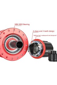 Resim Arc MT-005 Bisiklet Arka Bisiklet Jant Göbeği 32 Delik Kırmızı 