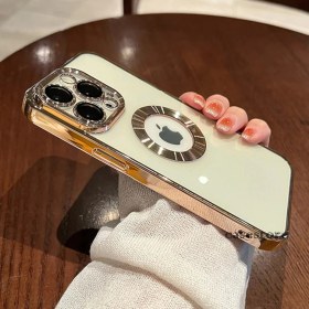 Resim M.TK Moveteck Apple iPhone 11 Pro Max Uyumlu Kılıf Kamera Lens Üstü Kapalı Koruma Orta Logo Gösterir Şeffaf 