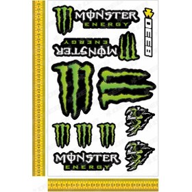 Resim deeb Monster Sticker Seti - Yeşil 