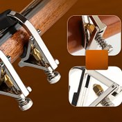 Resim Ayarlanabilir Tremolo Gitar Kapağı, Akustik ve Elektrik Gitarlar, Ukulele için - Alaşım Malzeme, Değişken Yoğunluk, Kolay Döndürme, Vidalara Gerek Yok, Gitar Aksesuarı 