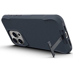 Resim İphone 15 Pro Max Uyumlu Zore Aihttg Kenarlı T-max Mat Standlı Kılıf-gri Gri 