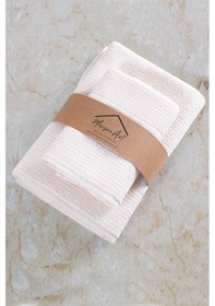 Resim Maisonart Royal 50x90 70x140 Cm 2'li Banyo Havlu Seti, %100 Pamuklu Havlu Takımı Krem 