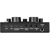 Resim Bluetooth'li V8 Usb Şarj Edilebilir Kablosuz Ses Kartı - Canlı Yayın & Koro İçin 10.1" 10.1" 