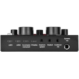 Resim Bluetooth'li V8 Usb Şarj Edilebilir Kablosuz Ses Kartı - Canlı Yayın & Koro İçin 10.1" 10.1" 