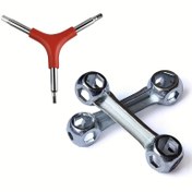 Resim 3 adet Çok Fonksiyonlu Kemik Anahtarı Seti, Bisiklet Tamir için Taşınabilir 10'lu Altı Soket Aracı, Dayanıklı Demir Dağ ve Yol Bisikleti Bakım Kiti ile Allen Anahtarı, Torx ve Phillips Anahtarları, Bisiklet Aksesuarları 
