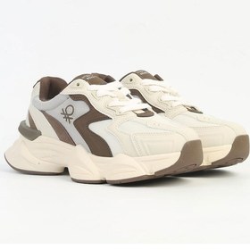 Resim Benetton Kadın Spor Ayakkabı Bej - Kahverengi 