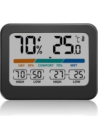 Resim Rogfer İç Sıcaklık Ve Nem Monitörü Lcd Dijital Termometre Higrometre Hava İstasyonu 