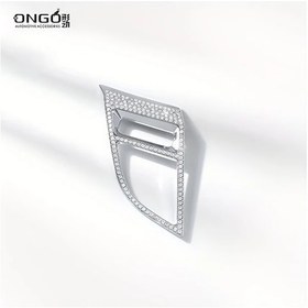 Resim Chuangyinshop Golden 2 Adet Kristal Rhostone Oto Iç Aksesuar Seti Ats Merkez Konsol Kapı Kolu Trimi 