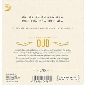 Resim D'Addario EJ95 EJ Serisi Ud Tel Seti 