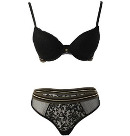 Resim Pierre Cardin Kadın Rome Soft Push Up Sütyen Takımı Siyah 