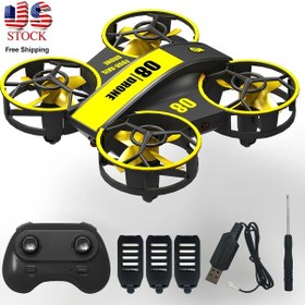 Resim Çocuklar Ve Yeni Başlayanlar Için Mini Drone, Rc Quadcopter Kapalı Helikopter, Mini Yellow 3b 