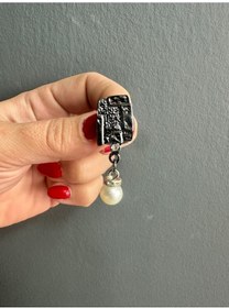 Resim Taş Desenli İnci Boncuklu Kadın Broş Yaka İğnesi 2 CM Renkli 
