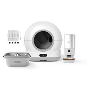 Resim Xenon Smart Akıllı Kameralı Kedi Tuvaleti Çelik Kaseli 5 LT Mama Kabı Çelik Su Pınarı ve Filtre 4'lü Pet Seti 