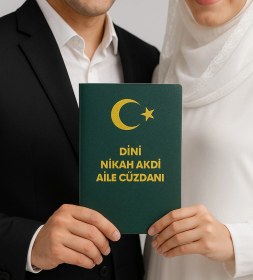 Resim Nikah Akdi Cüzdanı Hatıra Defteri Gelin Damat Bilgi Ve Şahit İmzalı 