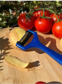 Resim Solingen Pırıltılı Mavi Sapan Soyacak Paslanmaz Alman Çeliği, Ergonomik Sap, Yüksek Keskinlik-251 Mavi 