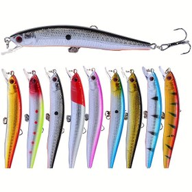 Resim 1 Adet Profesyonel Japonya Hot Model Batan Minnow Balıkçılık Yemi, 9.5 cm / 3.74 inç, 8 g / 0.28 ons - Levrek, Turna ve Sazan Avı için Mükemmel 