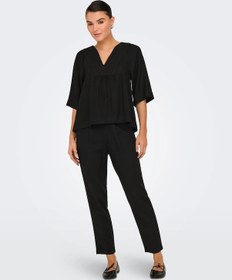 Resim Only Onlcaro-poptrash Easy Linen Kadın Pantolon 15278710 Siyah 