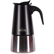 Resim Any Morning FE001-6 Paslanmaz Çelik İndüksiyonlu 0.3 L Siyah Moka Pot Espresso Kahve Makinesi 