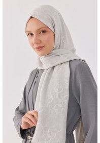 Resim Mirsoy Scarf Daka Desen Parlak Jakar Şal - Kırık Beyaz Kırık Beyaz 