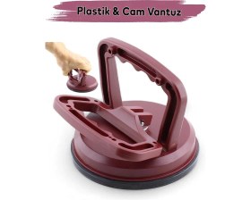 Resim Cam Vantuzu Vantusu Vakumlu Cam Fayans Tutucu Taşıma Araba Kaporta Göcük Çektirme Plastik Tekli Mft. 