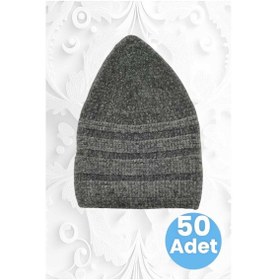 Resim Tezzgelsin 50'li Kadife Takke Kaliteli Namaz Takkesi Füme 