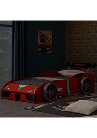 Resim Setaymobilya Speedy Rüzgarlıklı Sandıklı Arabalı Yatak Kırmızı 