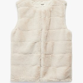 Resim Kız Çocuk Kolsuz Bisiklet Yaka Peluş Yelek 