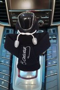 Resim KYLE XM Siyah Imzalı Vites Kılıfı Araç Aksesuarı Hoodie Kapşonlu Vites Kıyafeti Sweatshirt 