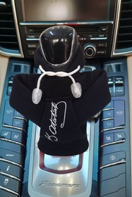 Resim KYLE XM Siyah Imzalı Vites Kılıfı Araç Aksesuarı Hoodie Kapşonlu Vites Kıyafeti Sweatshirt 