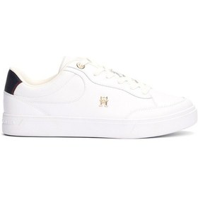 Resim Tommy Hilfiger Essentıal Chıc Court Snae Kırık Beyaz Kadın Sneaker 000000000102235602 Beyaz-mavı 