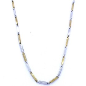 Resim FerizZ 316L Çelik Çift Renkli 55 CM Erkek Zincir ZN-226 Sarı 