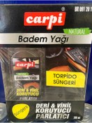 Resim CARPİ Deri Koruyucu Torpito Parlatıcı Badem Yağı Süngerli Set 