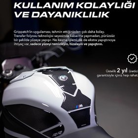 Resim 7 Parça BMW S1000XR 2023 ile Uyumlu Kaydırmaz Tank Pad - 6D Karbon | Çizilmeye Karşı Kalkan, Motosiklet Tank Pad | Üstün Kavrama - GC44 