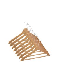 Resim Nyn Ahşap Barlı Elbise Askısı Naturel Renk 38 Adet 