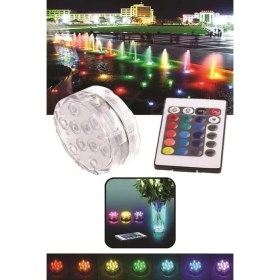 Resim Su Geçirmez Kumandalı Renk Değiştiren Rgb Su Altı LED Lamba Spot 