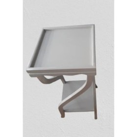 Resim Bengi Ticaret Fiskos Çiçeklik 4AYAK Spiral Model Parlak Ihlamur Ağacı Ayak Parlak Beyaz Mdf Tabla El Yapım 