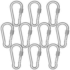 Resim 12mm Vidalı Yaylı Galvanizli Karabina 10 Adet 