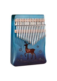 Resim Midex KLX-510 Hakiki Ağaç Geyik Desenli Kalimba 17 Tuşlu 